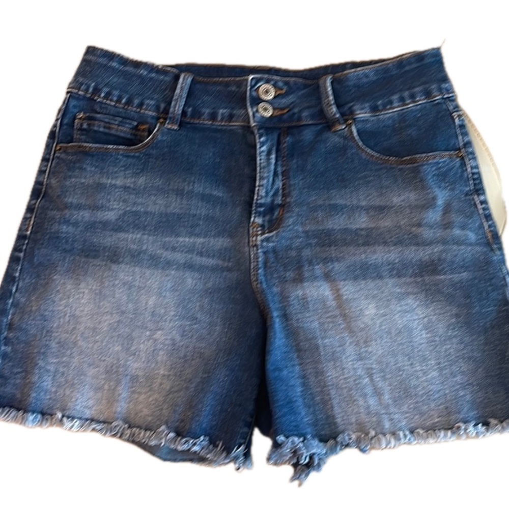 Royalty for Me Denim High Rise Jean Stretch Shorts Frayed sz 8